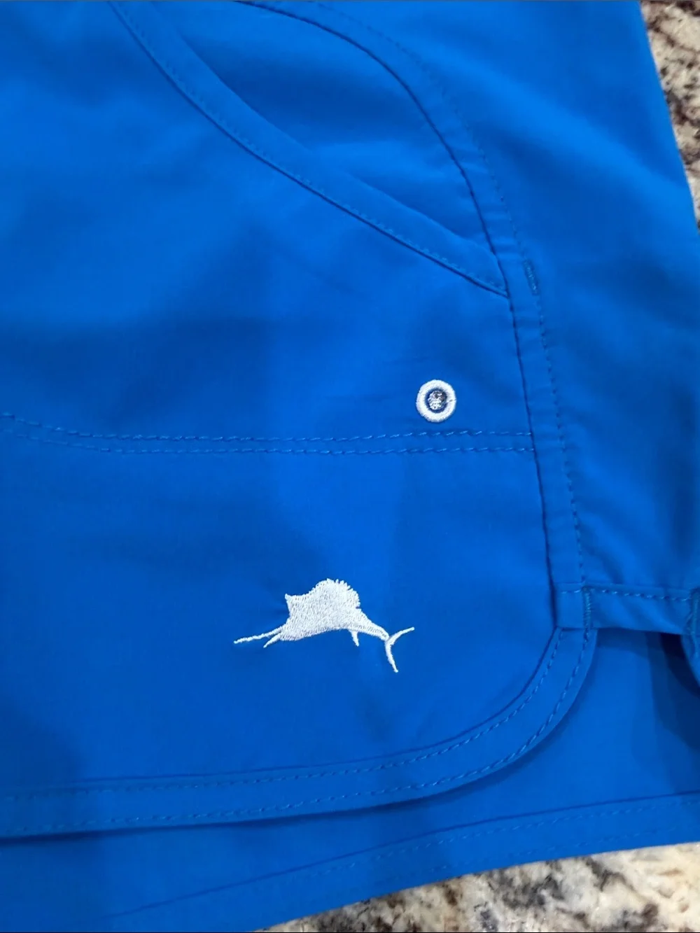 Pelagic bright Blue Women's Athletic Shorts - Picture 2 of 4